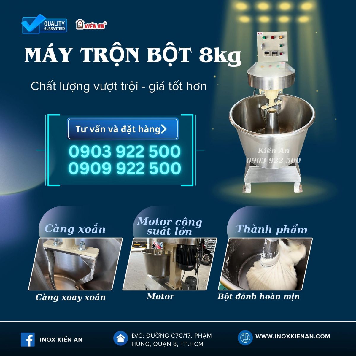 Máy trộn bột 8kg Kiến An